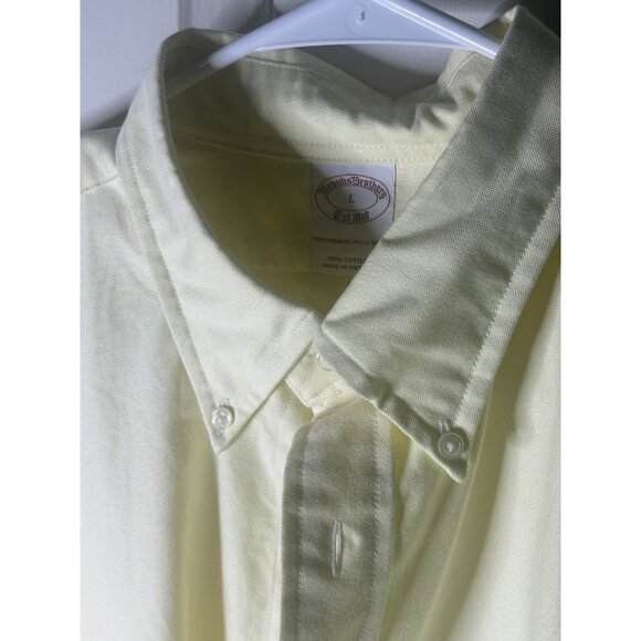 Brooks Brothers Shirt Mens Large Yellow Button Down Long Sleeve NEW W/TAGS - Picture 5 of 6